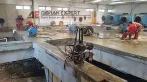 Taiere grinzi din beton armat cu tehnica diamantata